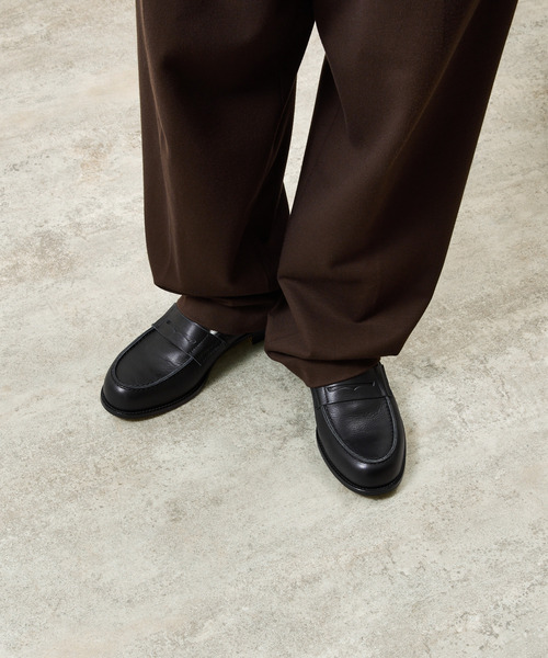 And A（アンドエー）の「PADRONE パドローネ / LOAFERS オイルレザーローファー コインローファー / PU8587-2304（ローファー・メンズ・ブラック/キャメル/ベージュ・40/41/42/43）」の4枚目の写真
