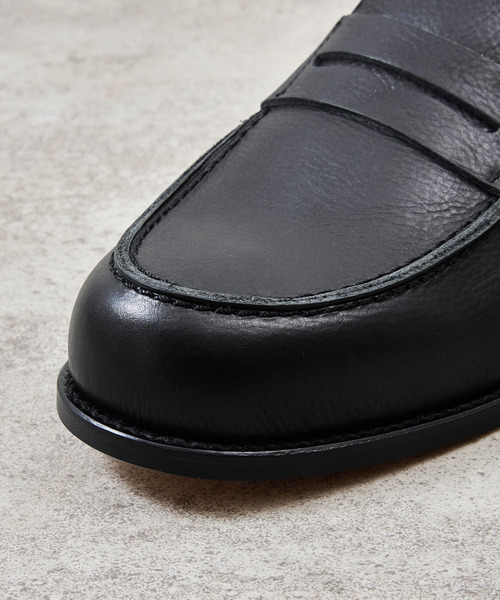 And A（アンドエー）の「PADRONE パドローネ / LOAFERS オイルレザーローファー コインローファー / PU8587-2304（ローファー・メンズ・ブラック/キャメル/ベージュ・40/41/42/43）」の9枚目の写真