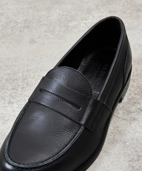 And A（アンドエー）の「PADRONE パドローネ / LOAFERS オイルレザーローファー コインローファー / PU8587-2304（ローファー・メンズ・ブラック/キャメル/ベージュ・40/41/42/43）」の10枚目の写真