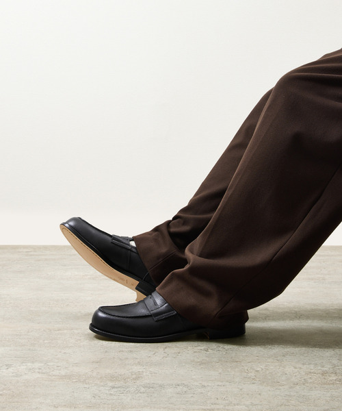 And A（アンドエー）の「PADRONE パドローネ / LOAFERS オイルレザーローファー コインローファー / PU8587-2304（ローファー・メンズ・ブラック/キャメル/ベージュ・40/41/42/43）」の21枚目の写真