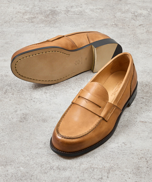 And A（アンドエー）の「PADRONE パドローネ / LOAFERS オイルレザーローファー コインローファー / PU8587-2304（ローファー・メンズ・ブラック/キャメル/ベージュ・40/41/42/43）」の22枚目の写真