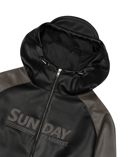 SUNDAY FRUIT MARKET(サンデーフルーツマーケット)の「STAR FAUX LEATHER JACKET BLACK(ライダースジャケット・メンズ・その他・MEDIUM/LARGE)」の11枚目の写真