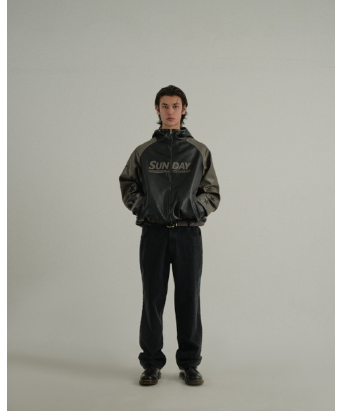 SUNDAY FRUIT MARKET(サンデーフルーツマーケット)の「STAR FAUX LEATHER JACKET BLACK(ライダースジャケット・メンズ・その他・MEDIUM/LARGE)」の6枚目の写真