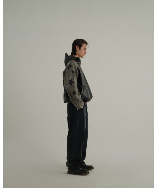 SUNDAY FRUIT MARKET(サンデーフルーツマーケット)の「STAR FAUX LEATHER JACKET BLACK(ライダースジャケット・メンズ・その他・MEDIUM/LARGE)」の7枚目の写真