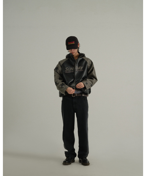 SUNDAY FRUIT MARKET(サンデーフルーツマーケット)の「STAR FAUX LEATHER JACKET BLACK(ライダースジャケット・メンズ・その他・MEDIUM/LARGE)」の8枚目の写真