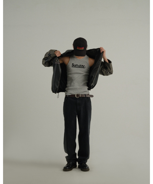 SUNDAY FRUIT MARKET(サンデーフルーツマーケット)の「STAR FAUX LEATHER JACKET BLACK(ライダースジャケット・メンズ・その他・MEDIUM/LARGE)」の9枚目の写真