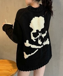 SPIGA | ｽｶﾙﾓﾁｰﾌｼﾞｬｶﾞｰﾄﾞﾀﾞﾒｰｼﾞ風ｵｰﾊﾞｰｻｲｽﾞﾆｯﾄ(ニット/セーター)