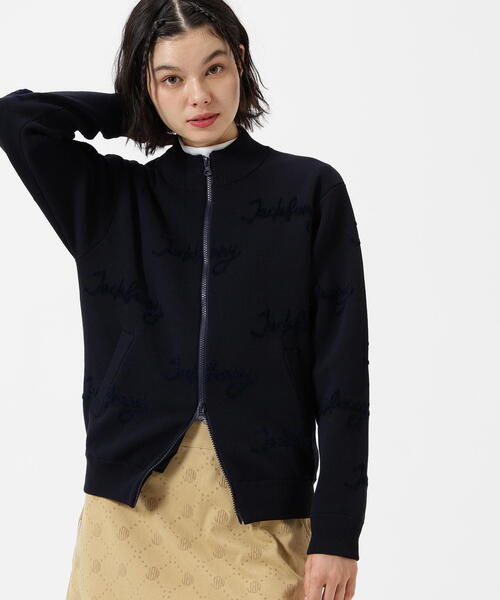 セール】【Jack Bunny!!】12Gダブルジャガードジップアップニット
