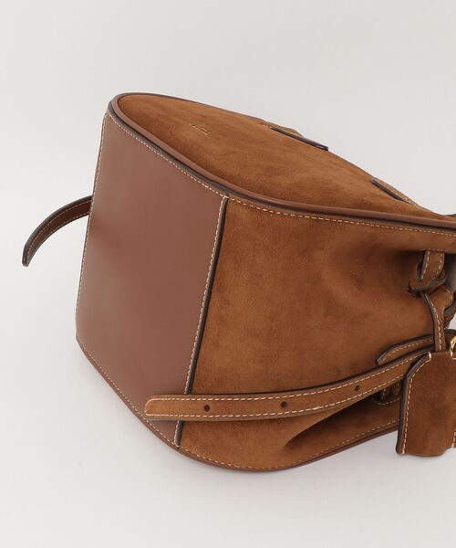 Ralph Lauren/ラルフローレン◆ハンドバッグ◆スウェード◆茶色 Polo ID スエード サッチェル（ハンドバッグ）｜POLO RALPH LAUREN