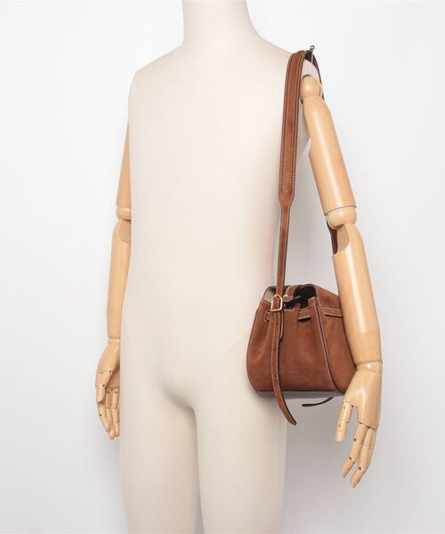 Polo ID スエード ミニ サッチェル（ハンドバッグ）｜POLO RALPH