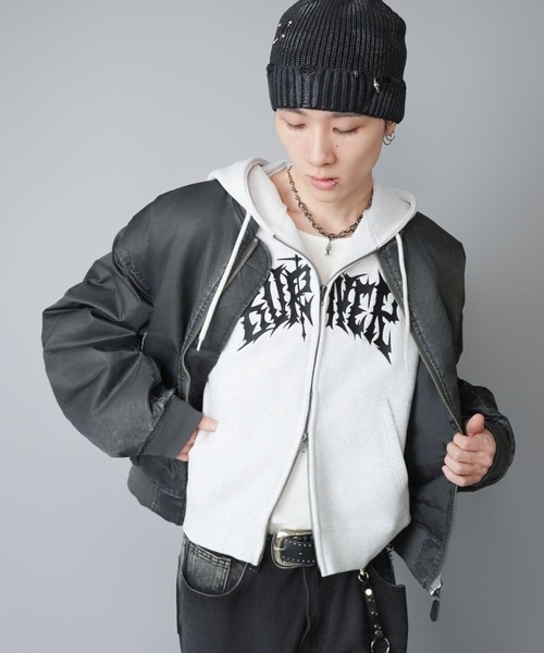 SPINNS(スピンズ)の「マーブルシングルニットビーニー/ピアス/ユニセックス(ニットキャップ/ビーニー・メンズ・ホワイト/ブラック・ONESIZE)」の10枚目の写真