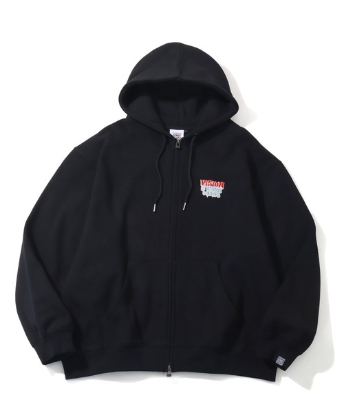 VISION STREET WEAR（ヴィジョンストリートウェア）の「【VISION STREET WEAR/ヴィジョンストリートウェア】Ghost Satin ZIP PK/ゴースト ダブルジップ サテン刺繍 パーカー フーディー（パーカー・メンズ・グリーン系その他/ブラック/ライトグレー・L/M/LL）」の5枚目の写真
