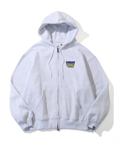 VISION STREET WEAR（ヴィジョンストリートウェア）の「【VISION STREET WEAR/ヴィジョンストリートウェア】Ghost Satin ZIP PK/ゴースト ダブルジップ サテン刺繍 パーカー フーディー（パーカー・メンズ・グリーン系その他/ブラック/ライトグレー・L/M/LL）」の7枚目の写真