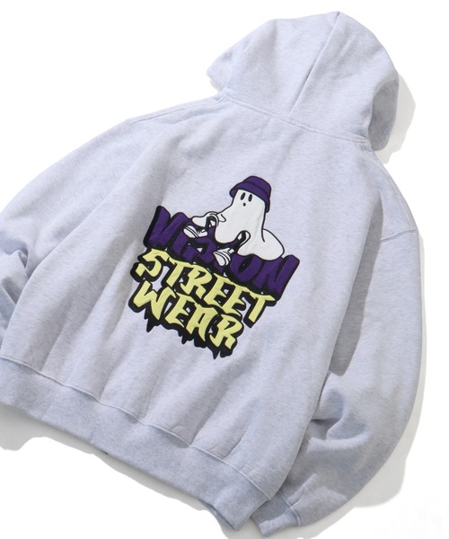 VISION STREET WEAR（ヴィジョンストリートウェア）の「【VISION STREET WEAR/ヴィジョンストリートウェア】Ghost Satin ZIP PK/ゴースト ダブルジップ サテン刺繍 パーカー フーディー（パーカー・メンズ・グリーン系その他/ブラック/ライトグレー・L/M/LL）」の14枚目の写真
