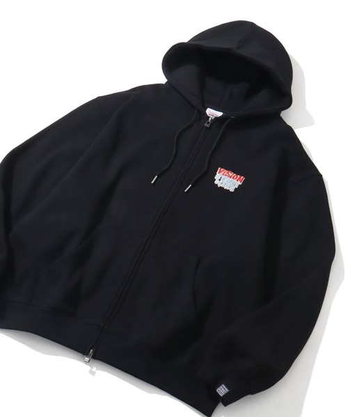 VISION STREET WEAR（ヴィジョンストリートウェア）の「【VISION STREET WEAR/ヴィジョンストリートウェア】Ghost Satin ZIP PK/ゴースト ダブルジップ サテン刺繍 パーカー フーディー（パーカー・メンズ・グリーン系その他/ブラック/ライトグレー・L/M/LL）」の11枚目の写真