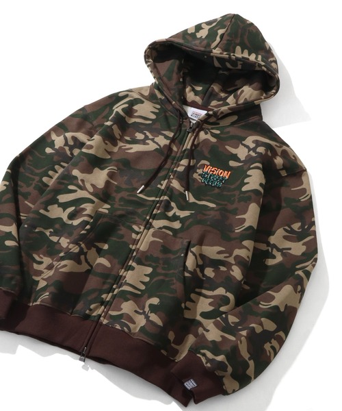 VISION STREET WEAR（ヴィジョンストリートウェア）の「【VISION STREET WEAR/ヴィジョンストリートウェア】Ghost Satin ZIP PK/ゴースト ダブルジップ サテン刺繍 パーカー フーディー（パーカー・メンズ・グリーン系その他/ブラック/ライトグレー・L/M/LL）」の15枚目の写真