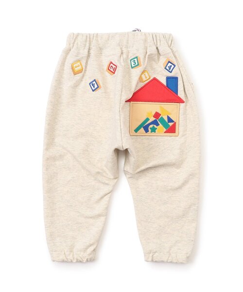 BIT'Z（ビッツ）の「積み木遊び刺繍サルエルジョガーパンツ（スウェットパンツ・キッズ・キナリ/マスタード/カーキ・80/90/95/100/110/120）」の11枚目の写真
