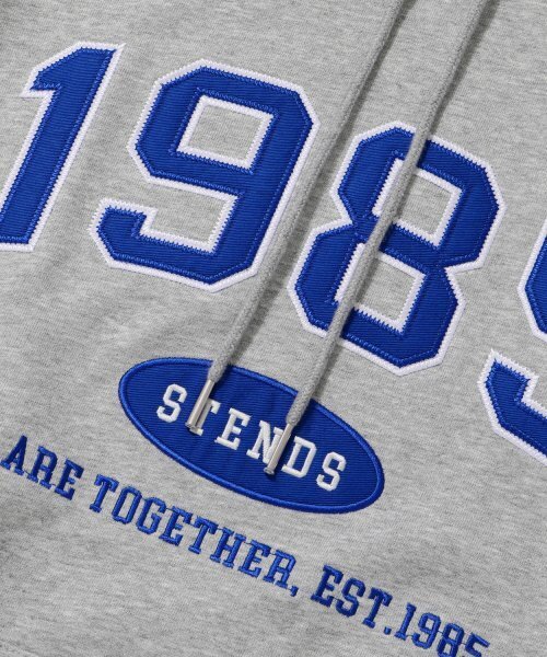 STENDS（ステンズ）の「[M~4XL] オリジナル1985フードパーカー_グレー-ブルー（パーカー・レディース・その他・XX-LARGE/XXX-LARGE/LARGE/X-LARGE/XXXX-LARGE/MEDIUM）」の6枚目の写真