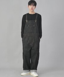 SAINTCREW（セントクルー）の「Classic Cargo EX Wide Overalls CCW-615 Black Denim（サロペット/オーバーオール・メンズ）」