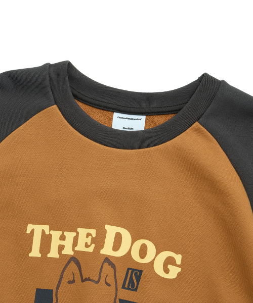 CACTUSDONUTMARKET（カクタスドーナツマーケット）の「Smiling Dog Raglan Sweatshirt - Orange（スウェット・メンズ・その他・MEDIUM/LARGE）」の4枚目の写真