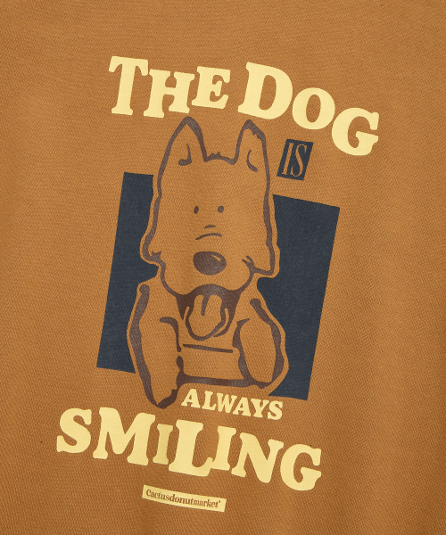 CACTUSDONUTMARKET（カクタスドーナツマーケット）の「Smiling Dog Raglan Sweatshirt - Orange（スウェット・メンズ・その他・MEDIUM/LARGE）」の5枚目の写真