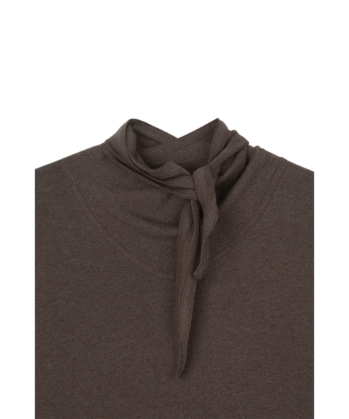 MIDNLOW(ミッドアンドロー)の「Relaxed Scarf T-Shirt (Mocha)(Tシャツ/カットソー・レディース・その他・FREE)」の3枚目の写真