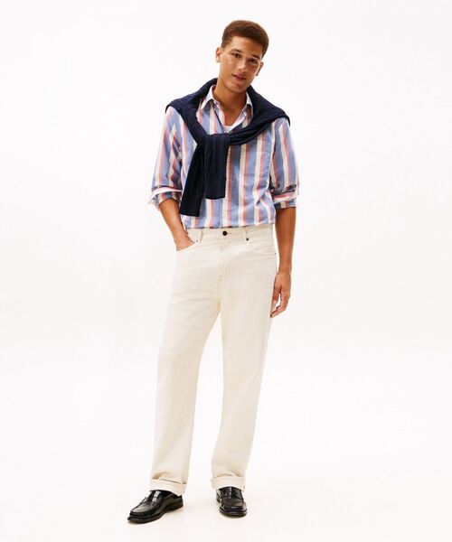 TOMMY HILFIGER(トミーヒルフィガー)の「ヘリテージオックスフォードアイコンストライプシャツ(シャツ/ブラウス・メンズ・グレー・X-LARGE/SMALL/MEDIUM/LARGE)」の3枚目の写真