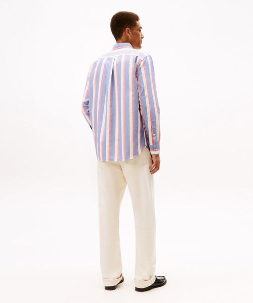 TOMMY HILFIGER(トミーヒルフィガー)の「ヘリテージオックスフォードアイコンストライプシャツ(シャツ/ブラウス・メンズ・グレー・X-LARGE/SMALL/MEDIUM/LARGE)」の4枚目の写真