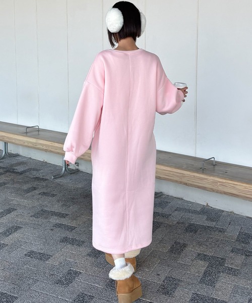 frunco(フランコ)の「裏起毛スエットロングワンピース(ワンピース・レディース・グレー/ピンク・FREE)」の20枚目の写真