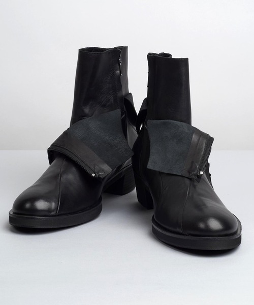 NO ID.】Layered Heel Boots / レイヤード ヒール ブーツ（ブーツ