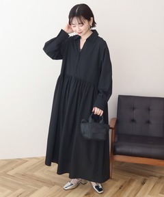 追加2》キュプラフィブリルギャザーワンピース（ワンピース）｜VERMEIL