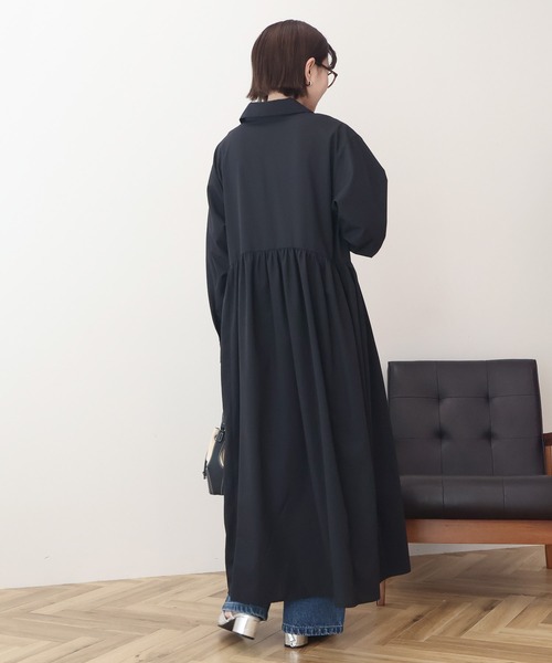 AMERICAN HOLIC（アメリカンホリック）の「【イージーケア】ギャザーシャツワンピース（シャツワンピース・レディース・ホワイト系その他5/ブラック/ブルー系その他7・FREE）」の13枚目の写真