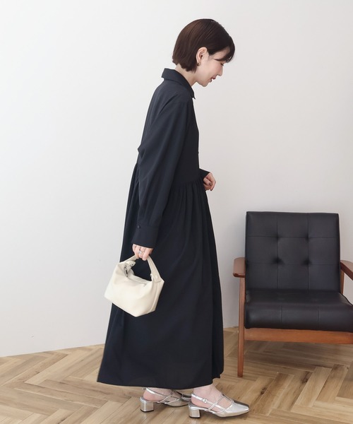 AMERICAN HOLIC（アメリカンホリック）の「【イージーケア】ギャザーシャツワンピース（シャツワンピース・レディース・ホワイト系その他5/ブラック/ブルー系その他7・FREE）」の16枚目の写真