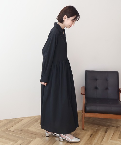 AMERICAN HOLIC（アメリカンホリック）の「【イージーケア】ギャザーシャツワンピース（シャツワンピース・レディース・ホワイト系その他5/ブラック/ブルー系その他7・FREE）」の18枚目の写真