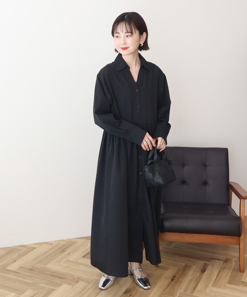 AMERICAN HOLIC（アメリカンホリック）の「【イージーケア】ギャザーシャツワンピース（シャツワンピース・レディース・ホワイト系その他5/ブラック/ブルー系その他7・FREE）」の19枚目の写真