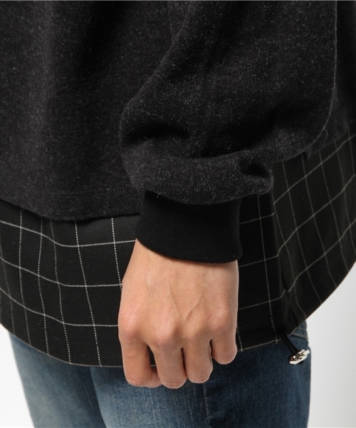 OUTLET(アウトレット)の「【WHO'S WHO gallery】EXニットソー切替(Tシャツ/カットソー・メンズ・ブラック/カーキ・MEDIUM/LARGE)」の6枚目の写真