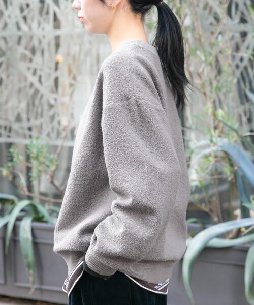 EKAL(エカル)の「パイル編みクルーニット(ニット/セーター・レディース・ベージュ系その他/ネイビー・ONE)」の13枚目の写真