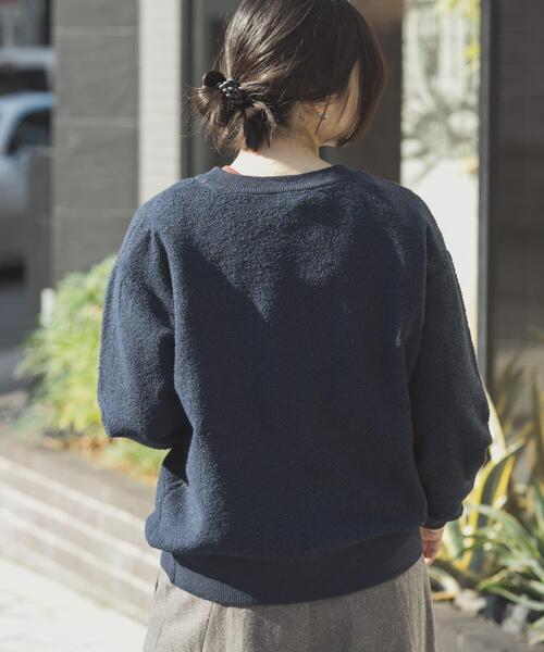 EKAL(エカル)の「パイル編みクルーニット(ニット/セーター・レディース・ベージュ系その他/ネイビー・ONE)」の5枚目の写真