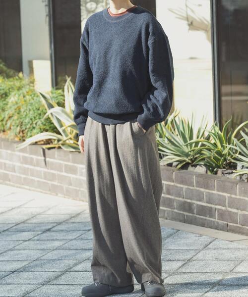 EKAL(エカル)の「パイル編みクルーニット(ニット/セーター・レディース・ベージュ系その他/ネイビー・ONE)」の7枚目の写真