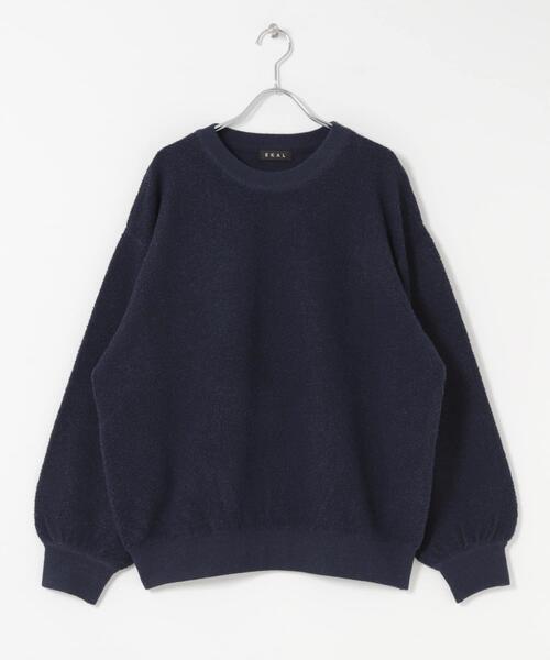 EKAL(エカル)の「パイル編みクルーニット(ニット/セーター・レディース・ベージュ系その他/ネイビー・ONE)」の9枚目の写真