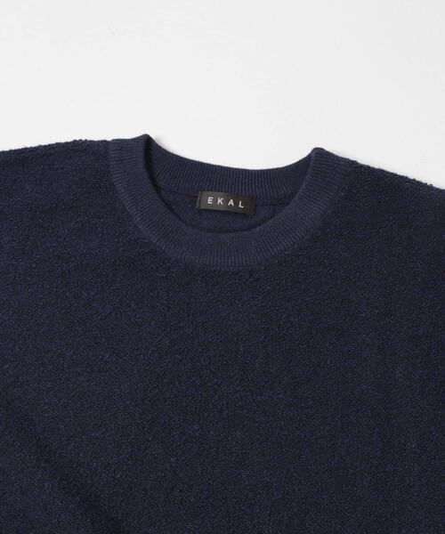 EKAL(エカル)の「パイル編みクルーニット(ニット/セーター・レディース・ベージュ系その他/ネイビー・ONE)」の10枚目の写真