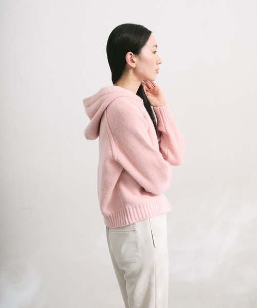 スフレヤーンダブルジップニットパーカー（パーカー）｜Lutim by u