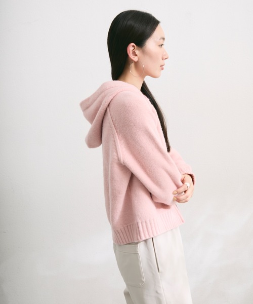 スフレヤーンダブルジップニットパーカー（パーカー）｜Lutim by u