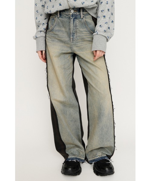 SLY(スライ)の「【2026SS新作】L/W TWIST SIZING DENIM ローウエストツイスト サイジングデニム 春服(デニムパンツ・レディース・ブラック系その他2/ブルー・0/1/2)」の1枚目の写真