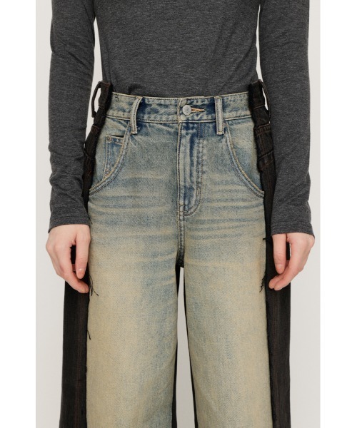 SLY(スライ)の「【2026SS新作】L/W TWIST SIZING DENIM ローウエストツイスト サイジングデニム 春服(デニムパンツ・レディース・ブラック系その他2/ブルー・0/1/2)」の12枚目の写真