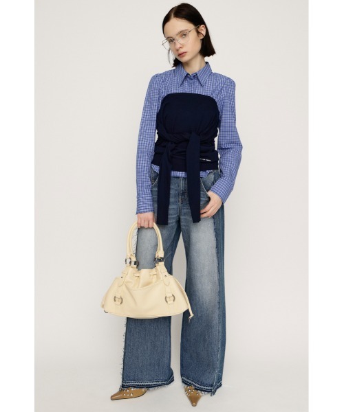 SLY(スライ)の「【2026SS新作】L/W TWIST SIZING DENIM ローウエストツイスト サイジングデニム 春服(デニムパンツ・レディース・ブラック系その他2/ブルー・0/1/2)」の5枚目の写真