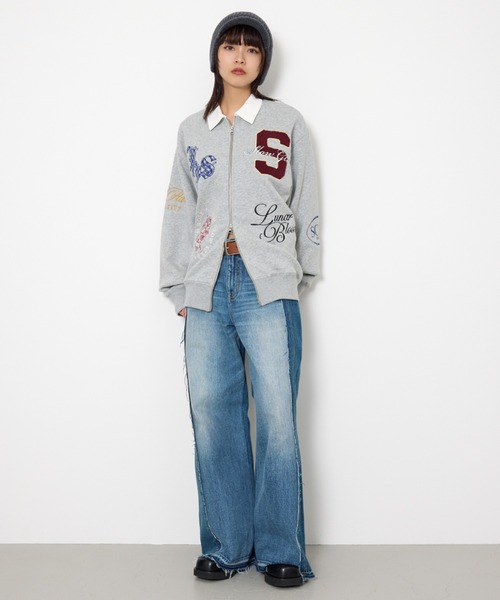 SLY(スライ)の「【2026SS新作】L/W TWIST SIZING DENIM ローウエストツイスト サイジングデニム 春服(デニムパンツ・レディース・ブラック系その他2/ブルー・0/1/2)」の16枚目の写真