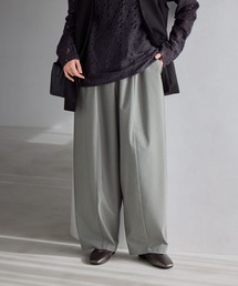 studio CLIP | フロント切り替えギャザーパンツ[プチ・プラスサイズあり]《オケージョン2026SS》(その他パンツ)