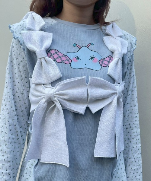 Candy Stripper（キャンディストリッパー）の「RIBBON ビスチェ（その他トップス・レディース・パープル系その他/ピンク/オフホワイト/ブラック・FREE）」の14枚目の写真