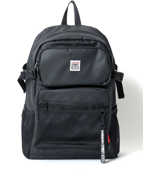 VISION STREET WEAR（ヴィジョンストリートウェア）の「VISION STREET WEAR（ヴィジョンストリートウェア）CONVEIENT  BACKPACK/ワンポイントロゴ バックパック/リュックサック（バックパック/リュック・メンズ・ブラック系1/ブラック系3/ブラック系2・FREE）」の6枚目の写真